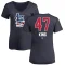 Women's John King Name and Number Banner Wave V-Neck T-Shirt - Navy