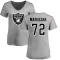 Women's John Matuszak Name & Number Slim Fit T-Shirt - Ash