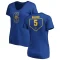 Women's John Olerud RBI Slim Fit V-Neck T-Shirt - Royal