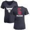 Women's John Paxson Name and Number Banner Wave V-Neck T-Shirt - Navy