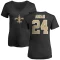 Women's Johnathan Abram Name & Number Slim Fit T-Shirt - Black