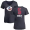 Women's Johnny Bench Name and Number Banner Wave V-Neck T-Shirt - Navy