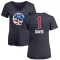 Women's Johnny Davis Name and Number Banner Wave V-Neck T-Shirt - Navy