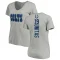 Women's Johnny Unitas Backer V-Neck T-Shirt - Ash