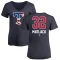 Women's Jon Matlack Name and Number Banner Wave V-Neck T-Shirt - Navy