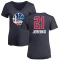 Women's Jonas Jerebko Name and Number Banner Wave V-Neck T-Shirt - Navy