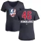 Women's Jonas Rondbjerg Name and Number Banner Wave V-Neck T-Shirt - Navy