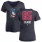 Women's Jonatan Clase Name and Number Banner Wave V-Neck T-Shirt - Navy