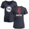 Women's Jontay Porter Name and Number Banner Wave V-Neck T-Shirt - Navy