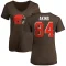 Women's Jordan Akins Name & Number Slim Fit T-Shirt - Brown