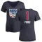 Women's Jordan Ford Name and Number Banner Wave V-Neck T-Shirt - Navy