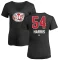 Women's Jordan Harris Name and Number Banner Wave V-Neck T-Shirt - Black