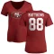 Women's Jordan Matthews Name & Number Slim Fit T-Shirt - Red