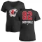 Women's Jordan Oesterle Name and Number Banner Wave V-Neck T-Shirt - Black