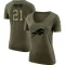 Women's Jordan Poyer Legend Salute to Service Scoop Neck T-Shirt - Olive