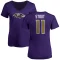 Women's Jordan Stout Name & Number V-Neck T-Shirt - Purple