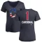 Women's Jose Cardenal Name and Number Banner Wave V-Neck T-Shirt - Navy