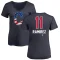 Women's Jose Ramirez Name and Number Banner Wave V-Neck T-Shirt - Navy