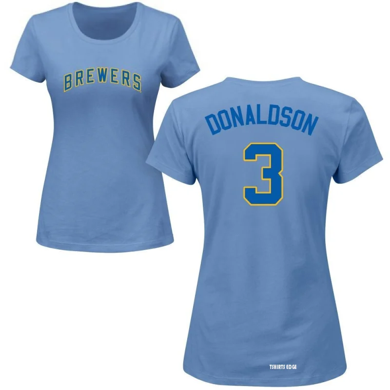 Women's Josh Donaldson Name & Number T-Shirt - Light Blue