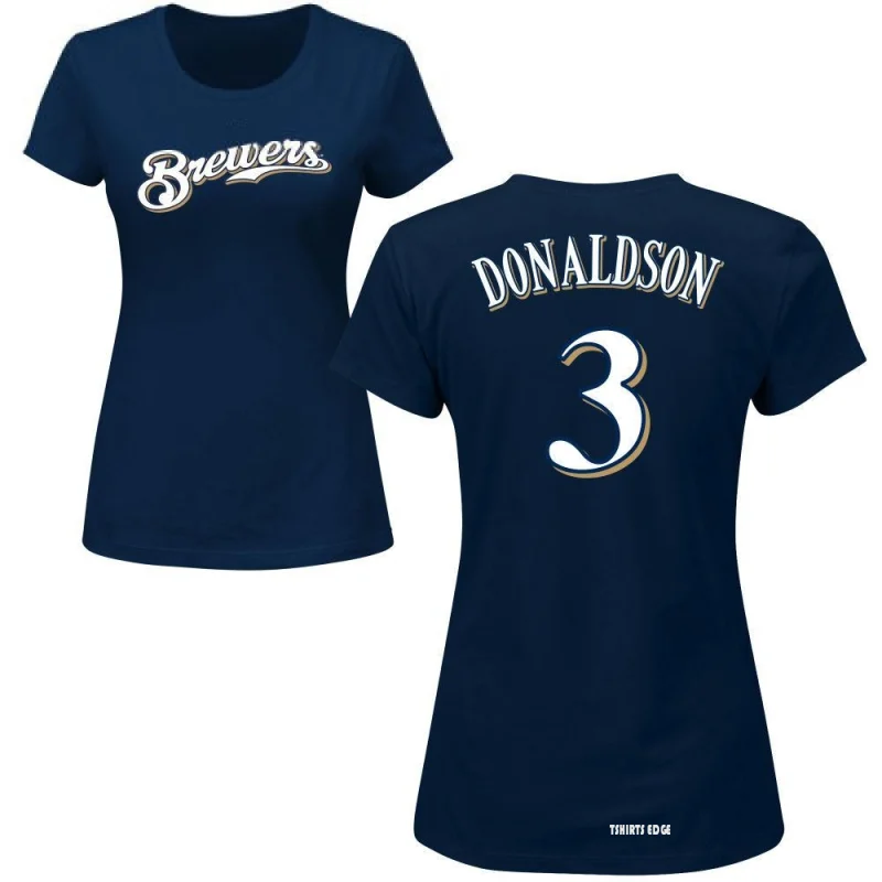 Women's Josh Donaldson Name & Number T-Shirt - Light Blue