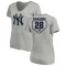 Women's Josh Donaldson RBI Slim Fit V-Neck T-Shirt - Heathered Gray