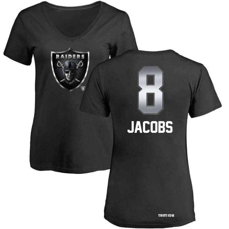 Women's Josh Jacobs Midnight Mascot T-Shirt - Black - Tshirtsedge