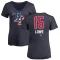 Women's Josh Lowe Name and Number Banner Wave V-Neck T-Shirt - Navy