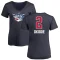 Women's Josh Okogie Name and Number Banner Wave V-Neck T-Shirt - Navy