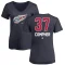 Women's J.T. Compher Name and Number Banner Wave V-Neck T-Shirt - Navy