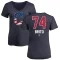 Women's Juan Brito Name and Number Banner Wave V-Neck T-Shirt - Navy