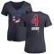 Women's Juan Uribe Name and Number Banner Wave V-Neck T-Shirt - Navy