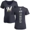 Women's Julio Teheran Backer Slim Fit T-Shirt - Navy