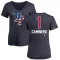 Women's Junior Caminero Name and Number Banner Wave V-Neck T-Shirt - Navy