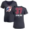 Women's Justin Dowling Name and Number Banner Wave V-Neck T-Shirt - Navy