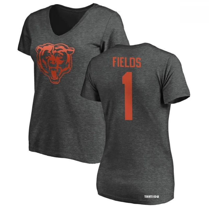 Women's Justin Fields One Color T-Shirt - Ash - Tshirtsedge
