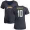 Women's Justin Herbert Name & Number Slim Fit V-Neck T-Shirt - Navy