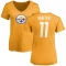 Women's Justin Hunter Name & Number Slim Fit T-Shirt - Gold