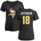 Women's Justin Jefferson Name & Number Slim Fit T-Shirt - Black