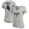 Women's Justin Schultz Name & Number Lockup T-Shirt - Gray