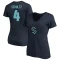 Women's Justin Schultz Name & Number V-Neck T-Shirt - Navy