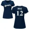 Women's Justin Smoak Name & Number T-Shirt - Navy