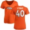 Women's Justin Strnad Name & Number Slim Fit T-Shirt - Orange