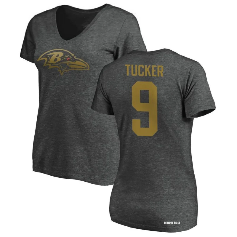 Women's Justin Tucker One Color T-Shirt - Ash - Tshirtsedge