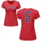 Women's Justin Turner Name & Number T-Shirt - Red