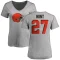 Women's Kareem Hunt Name & Number Slim Fit T-Shirt - Ash