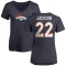 Women's Kareem Jackson Name & Number Slim Fit T-Shirt - Navy