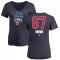 Women's Keaton Winn Name and Number Banner Wave V-Neck T-Shirt - Navy