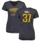 Women's Kemon Hall Distressed Name & Number Slim Fit V-Neck T-Shirt - Navy