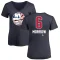 Women's Ken Morrow Name and Number Banner Wave V-Neck T-Shirt - Navy