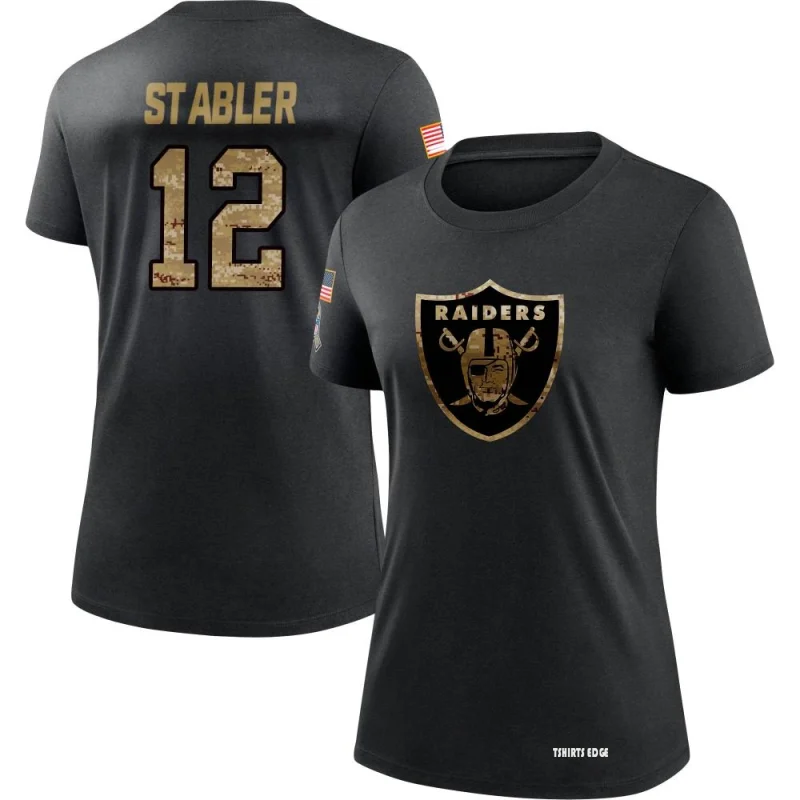 Women's Ken Stabler 2020 Salute To Service Performance T-Shirt - Black -  Tshirtsedge